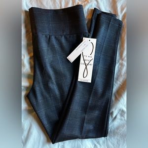 Zac & Rachel Black and Gray Stretch Waistband Business Casual Pants Small